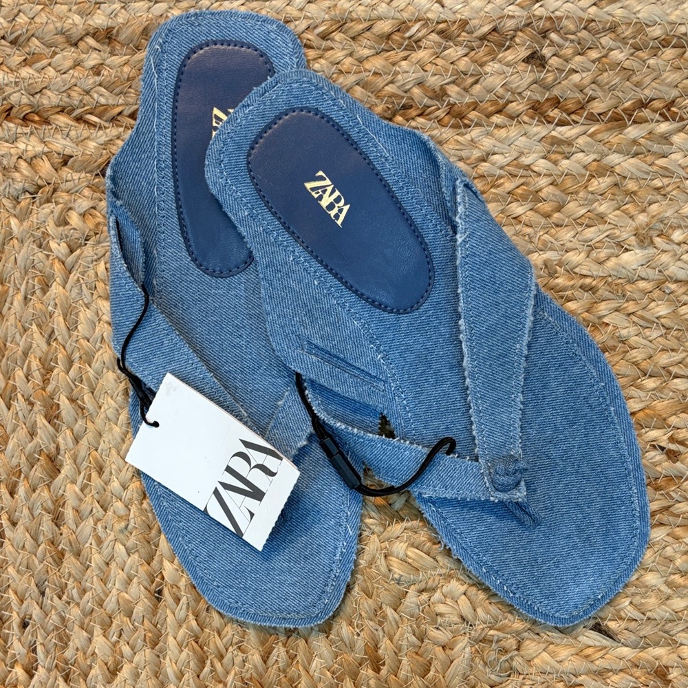 Zara Blue Denim Women's Sandals